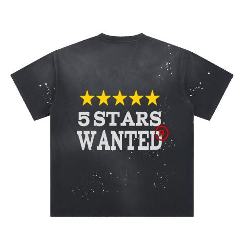 "Five Stars Wanted" Designer T-Shirt